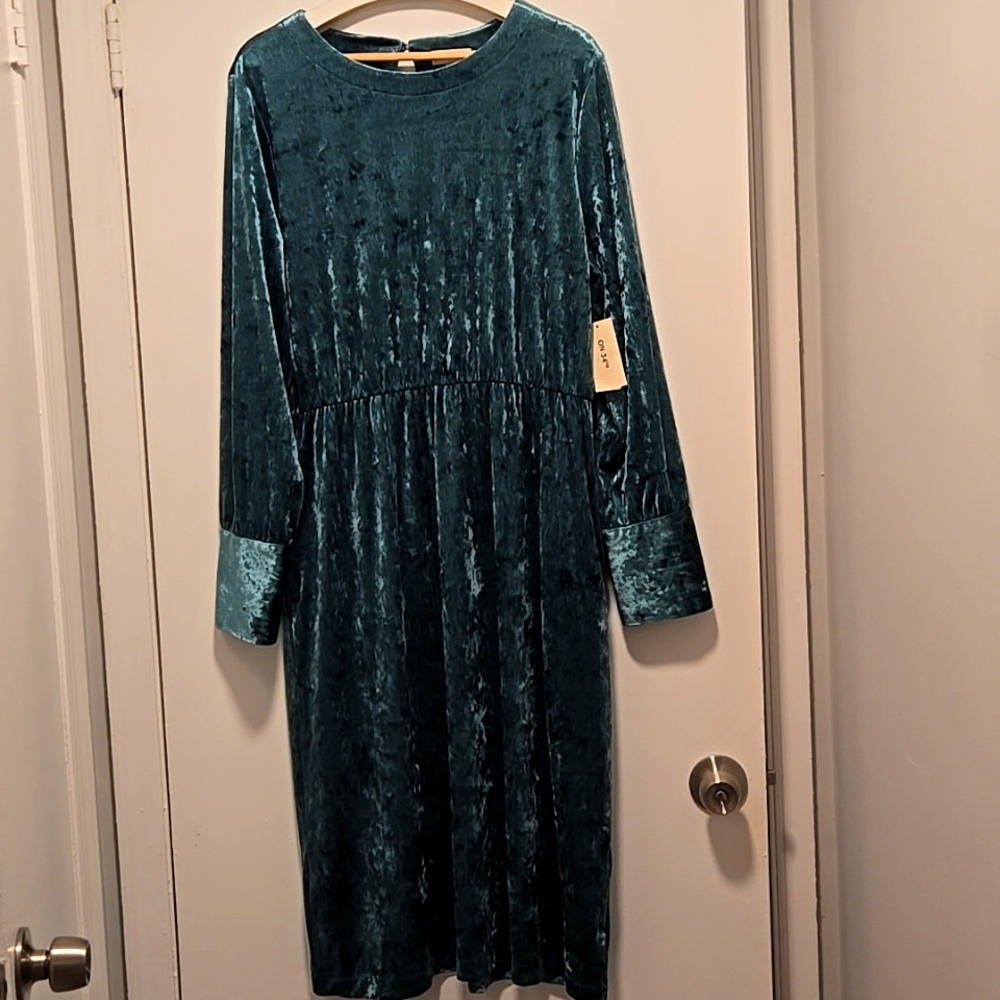 Forest Green Holiday Dress, Size XXL